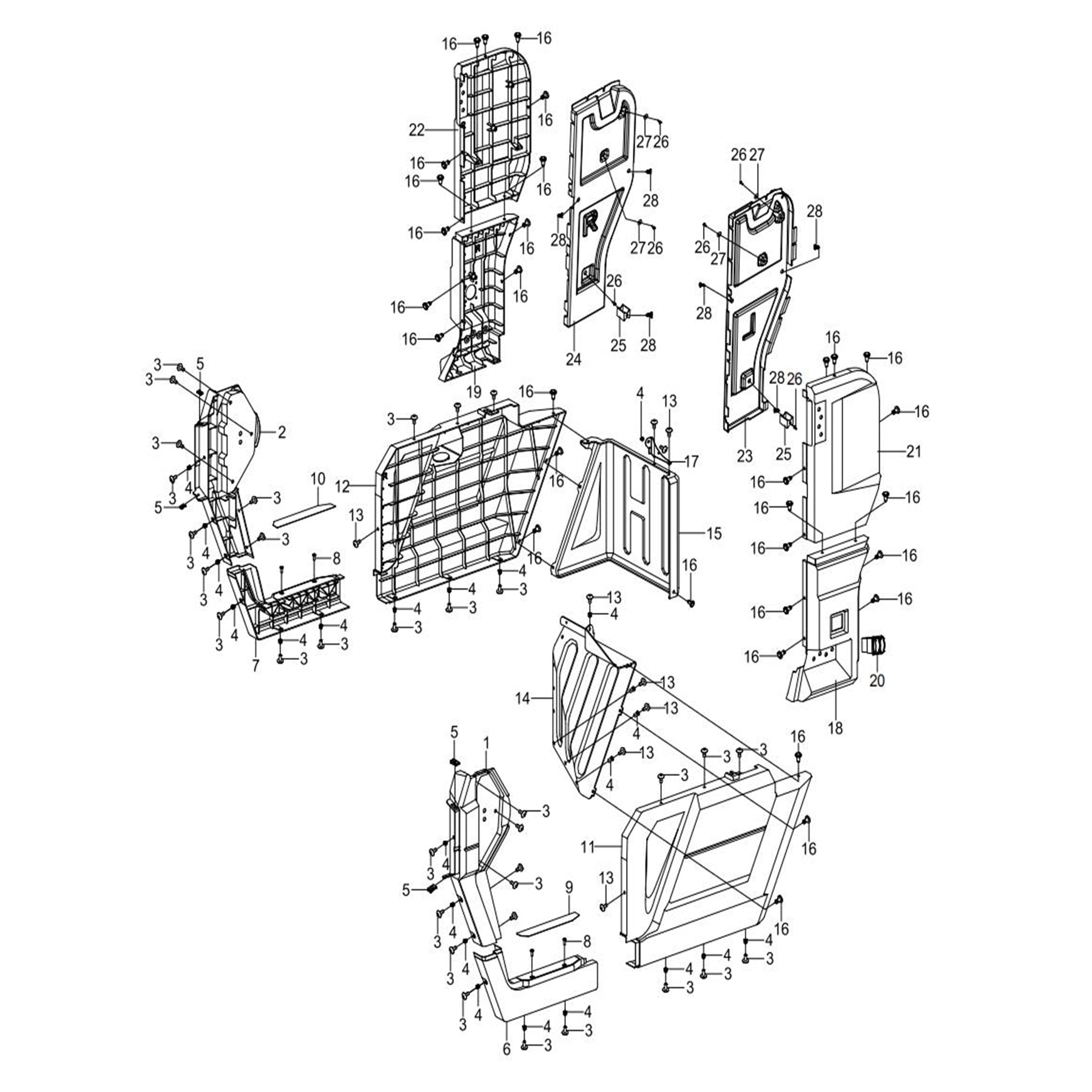 MXU 1000 OUT COVERS OF BODY