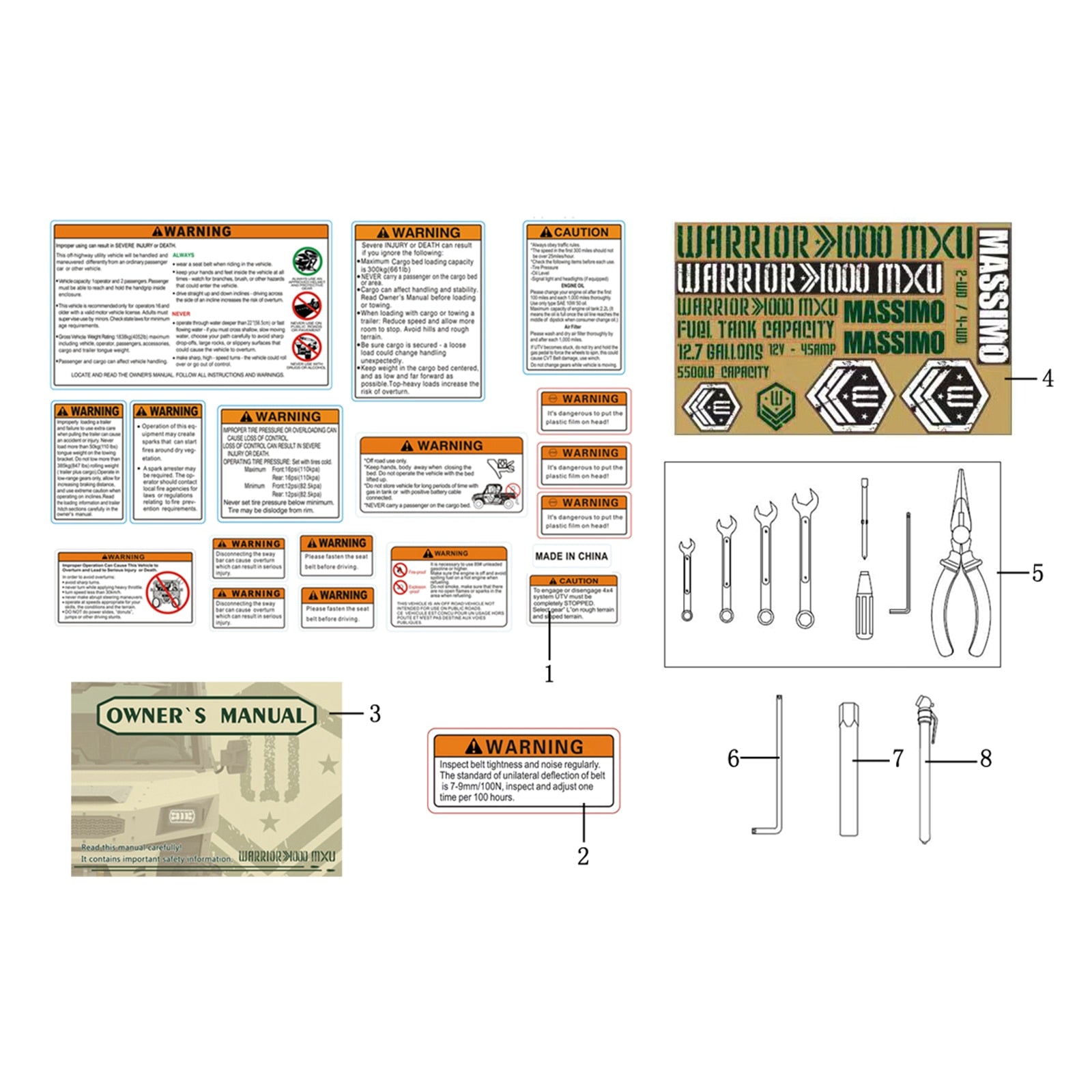 MXU 1000 PACKAGING ACCESSORIES