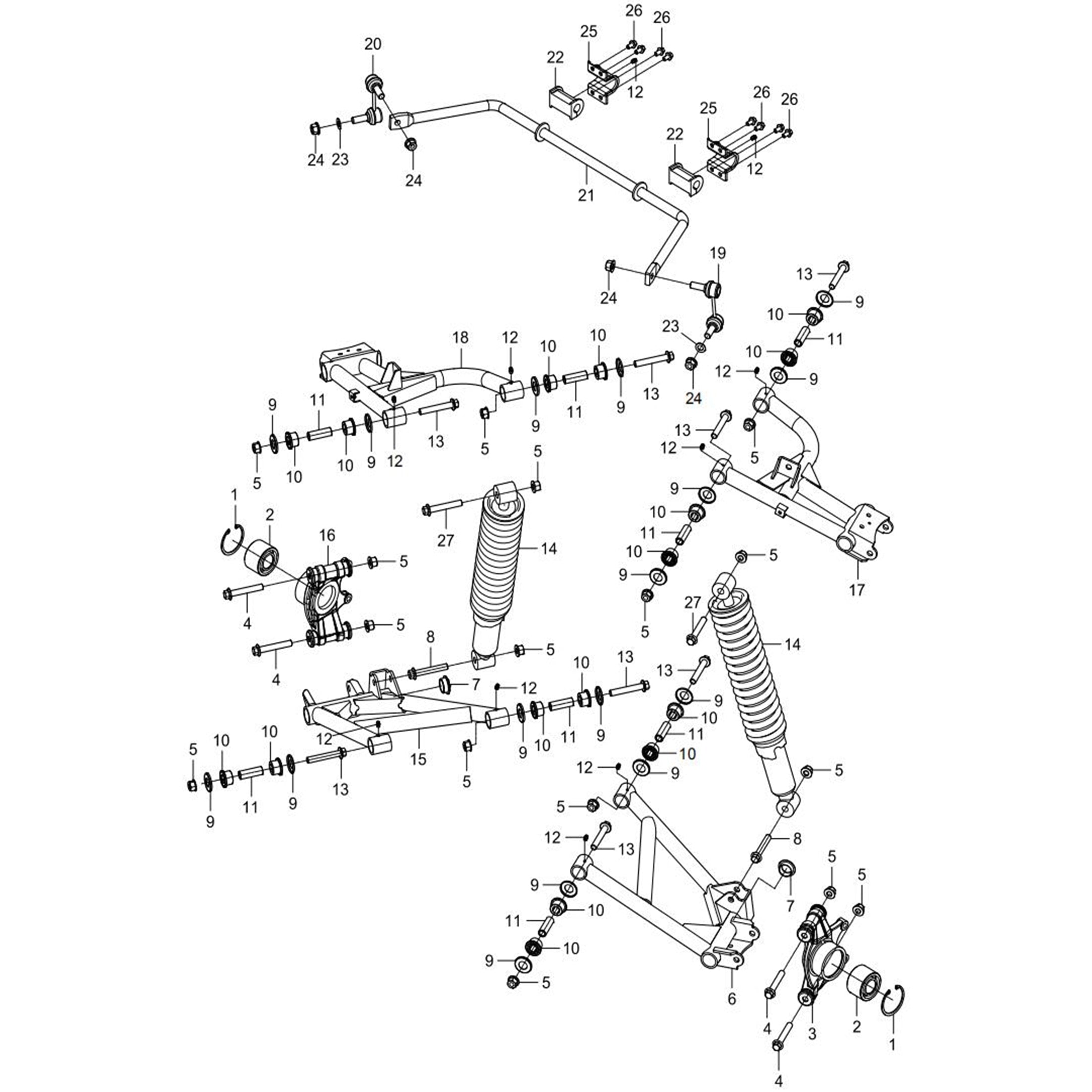 MXU 1000 REAR SUSPENSIO SYSTEM