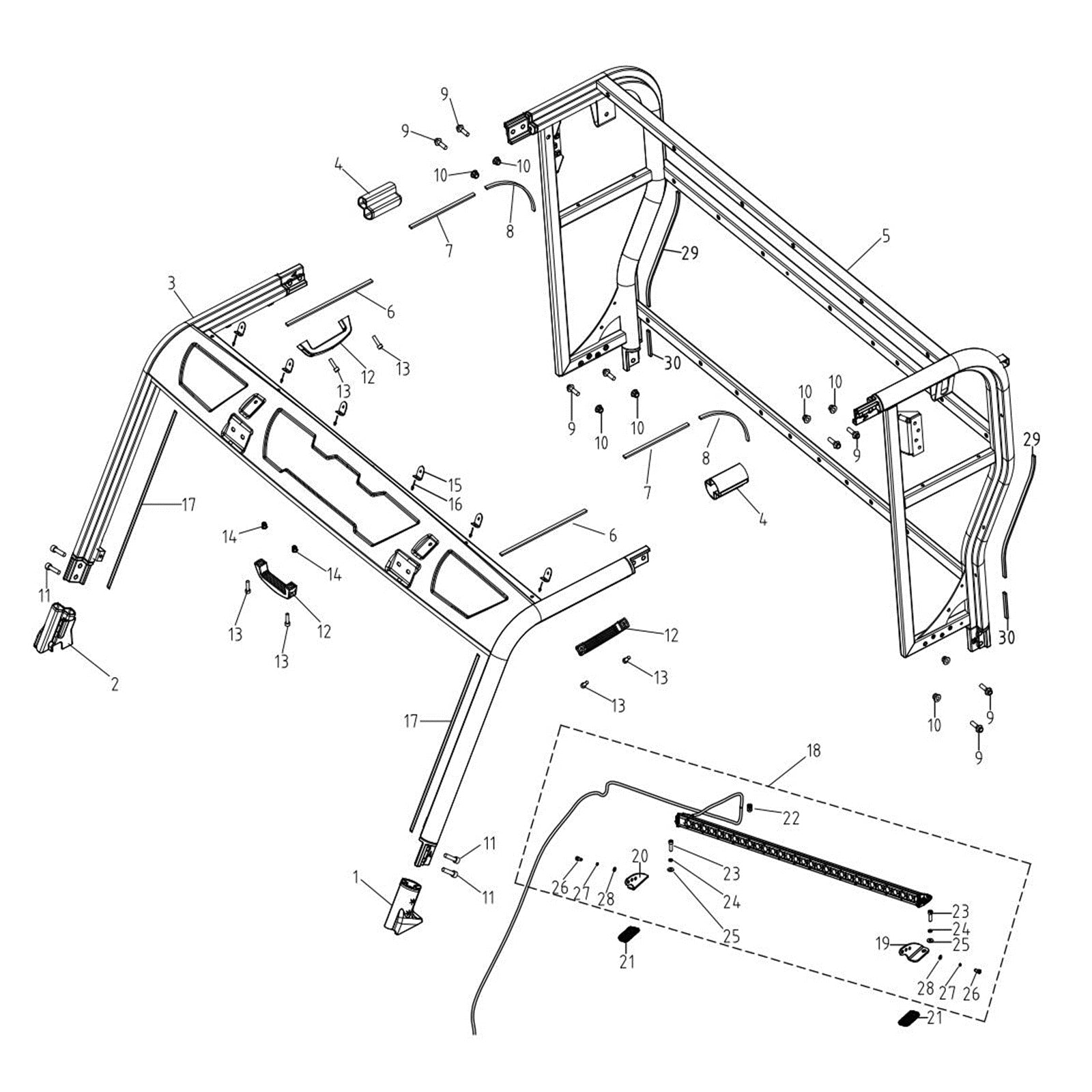 MXU 1000 ROLL BAR