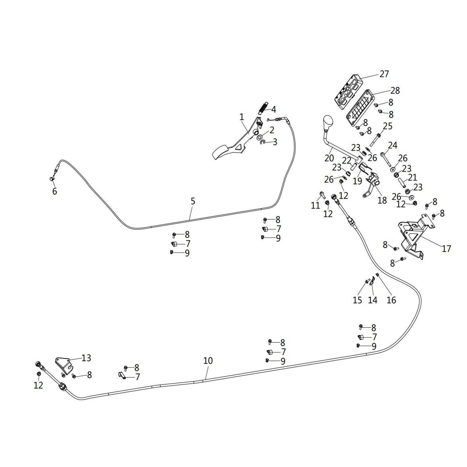 MXU 1000 SHIFT AND THROTTLE