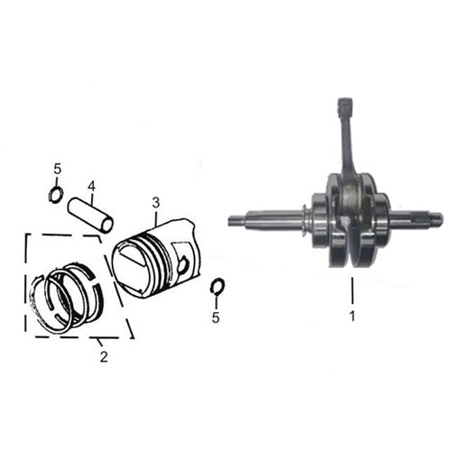 Mini J Crankshaft& Piston