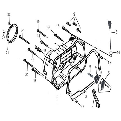 Mini J Right Crankcase Cover
