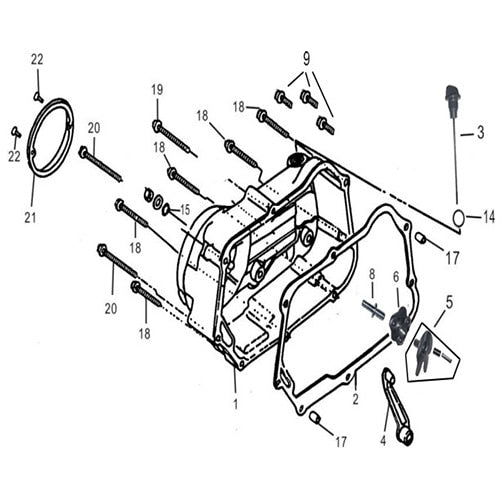 Mini J Right Crankcase Cover