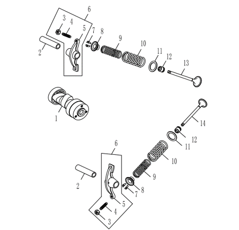 Mini Tractor Camshaft & Valve