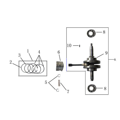 Mini Tractor Crankshaft Connecting-Rod Assy Or Piston