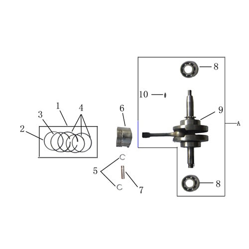 Mini Tractor Crankshaft Connecting-Rod Assy Or Piston