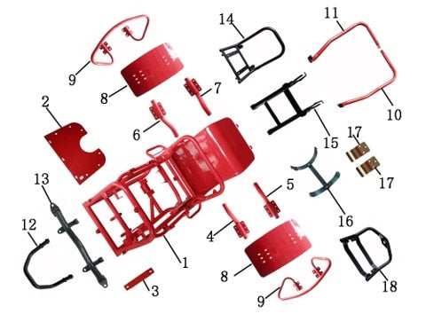 Mini Tractor Frame And Accessories