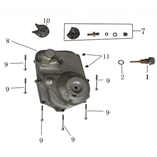 Mini Tractor Right Crankcase Cover