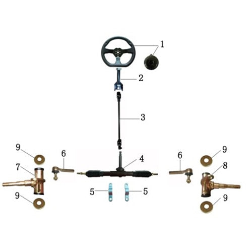 Mini Tractor Sttering Assy, Swing Arm