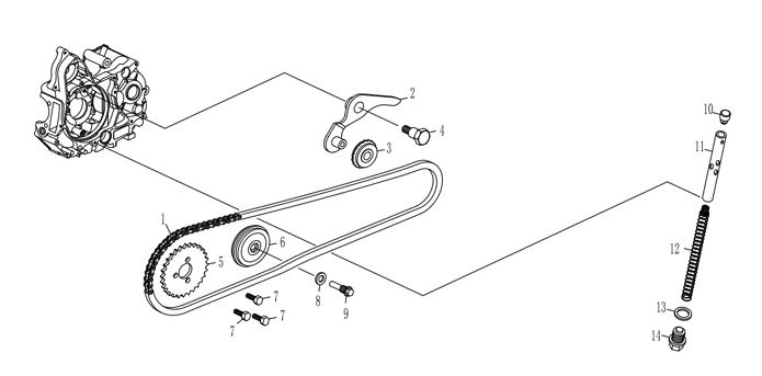 Mini Tractor Time Chain & Tensioner