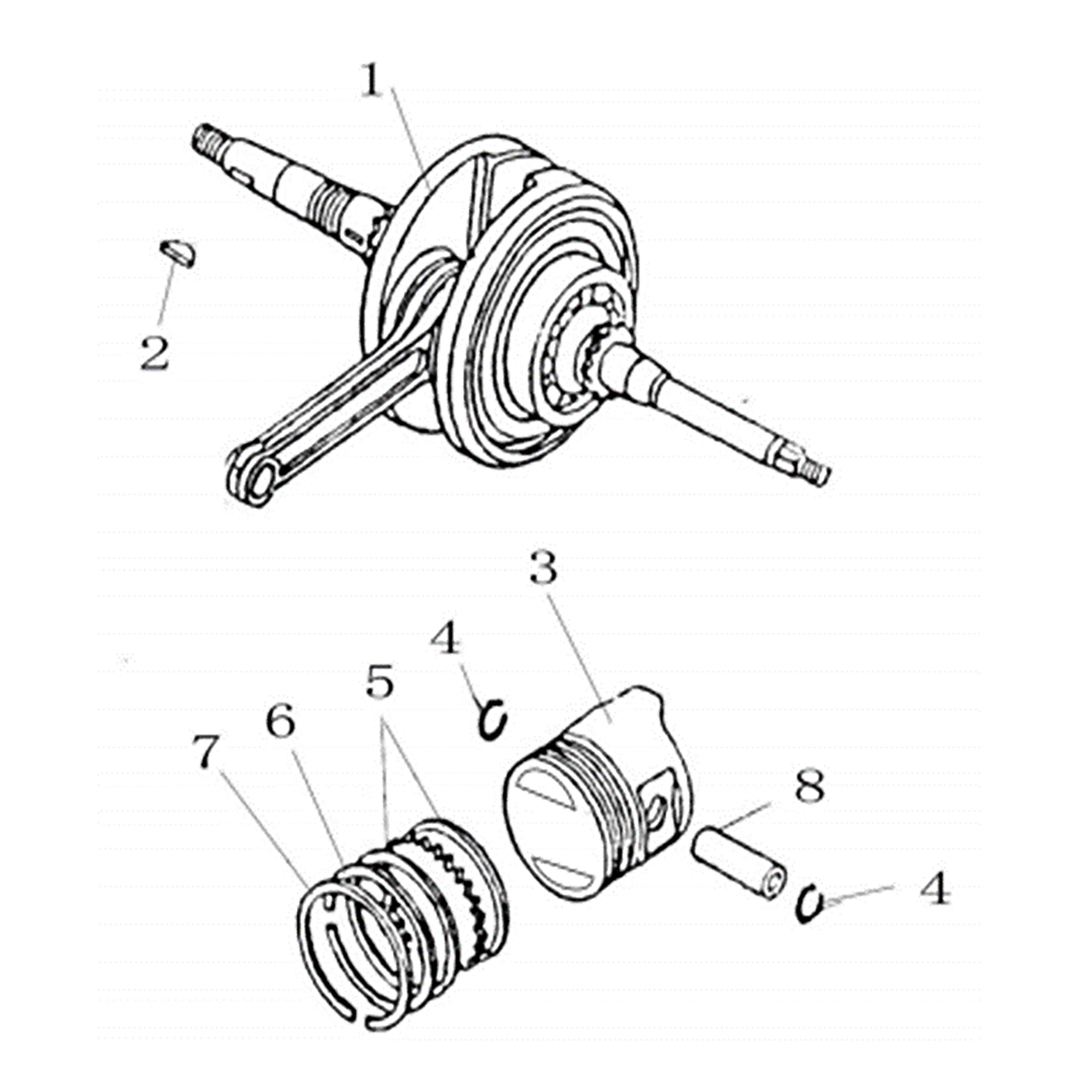 NEW GKA 200 CONNECTING ROD OF CRANK-SHAFT ASSY