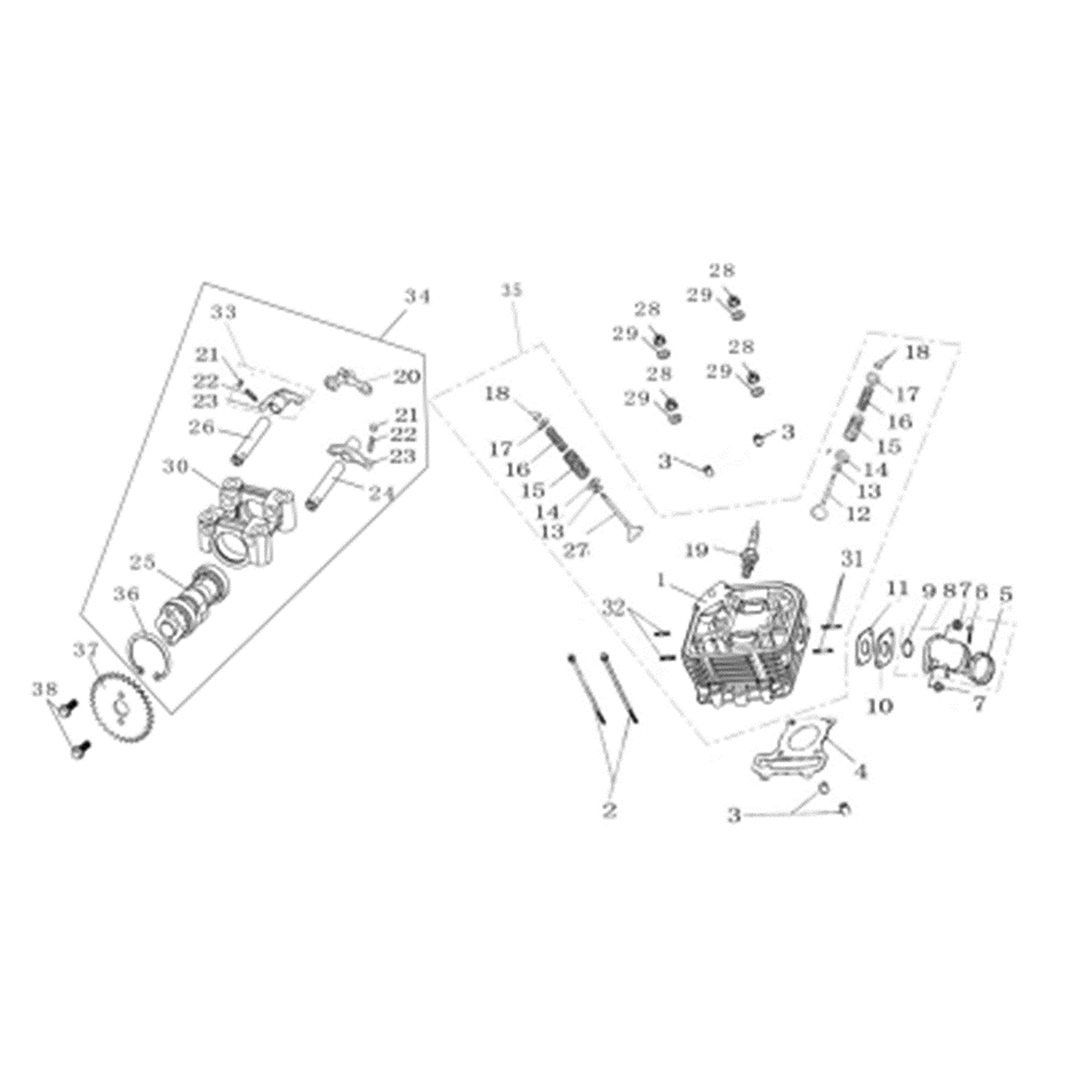 NEW GKA 200 CYLINDER HEAD ASSY