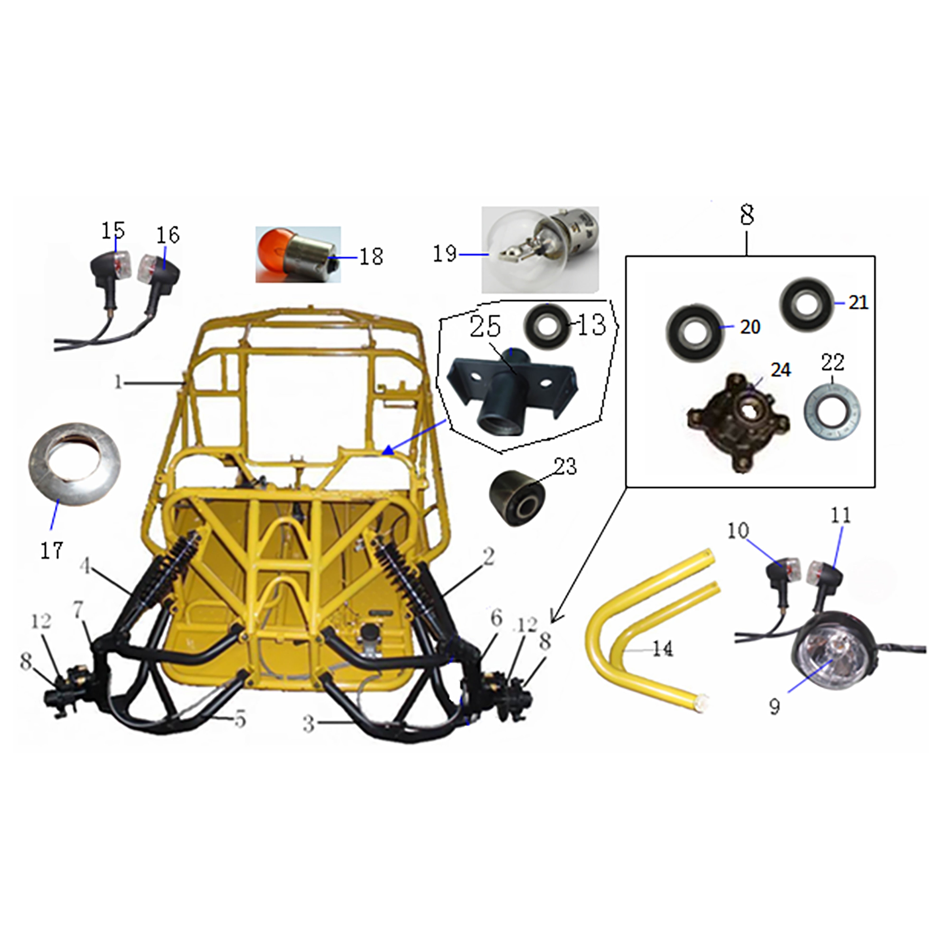 NEW GKA 200 FRAME AND ACCESSORIES