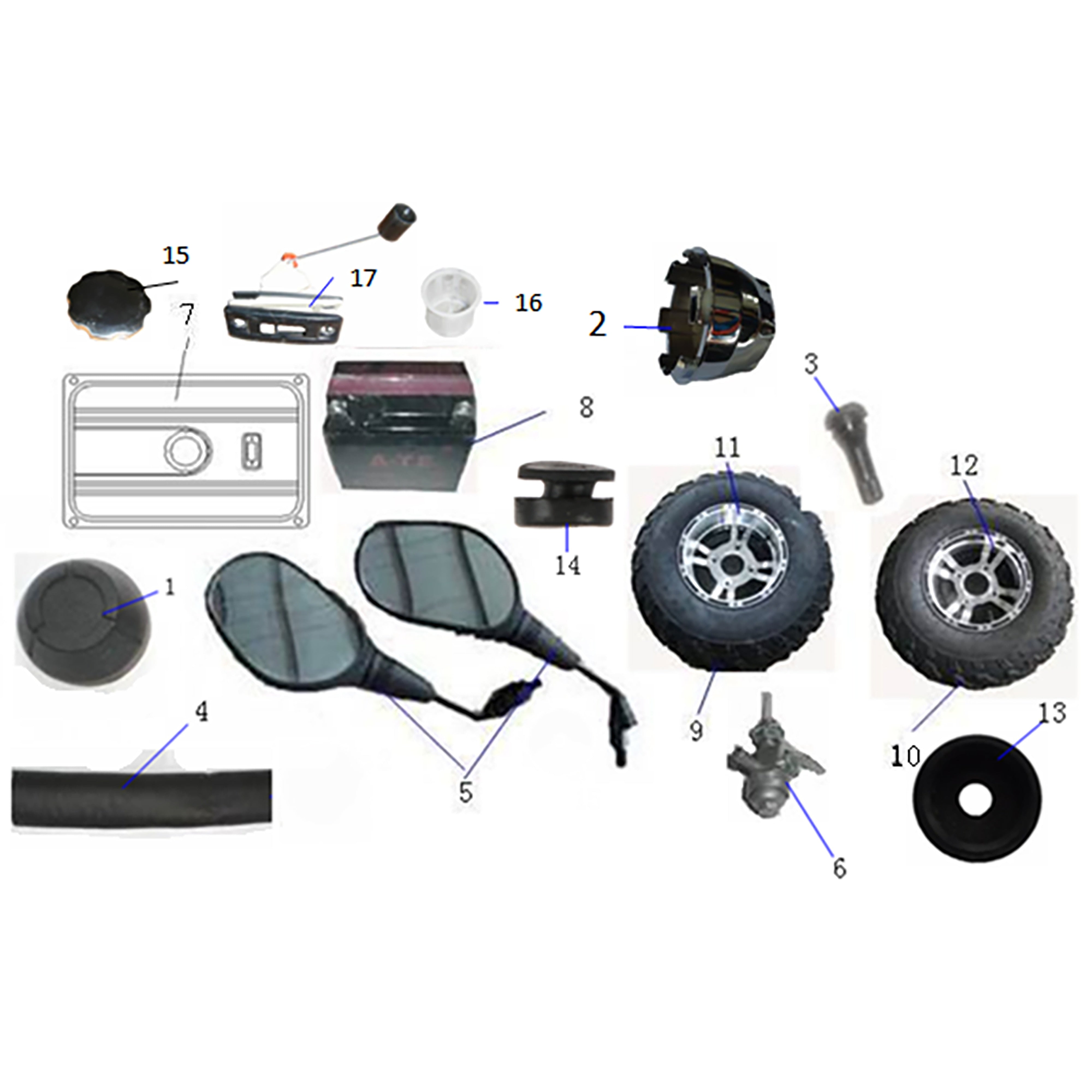 NEW GKA 200 FUEL TANK, WHEEL