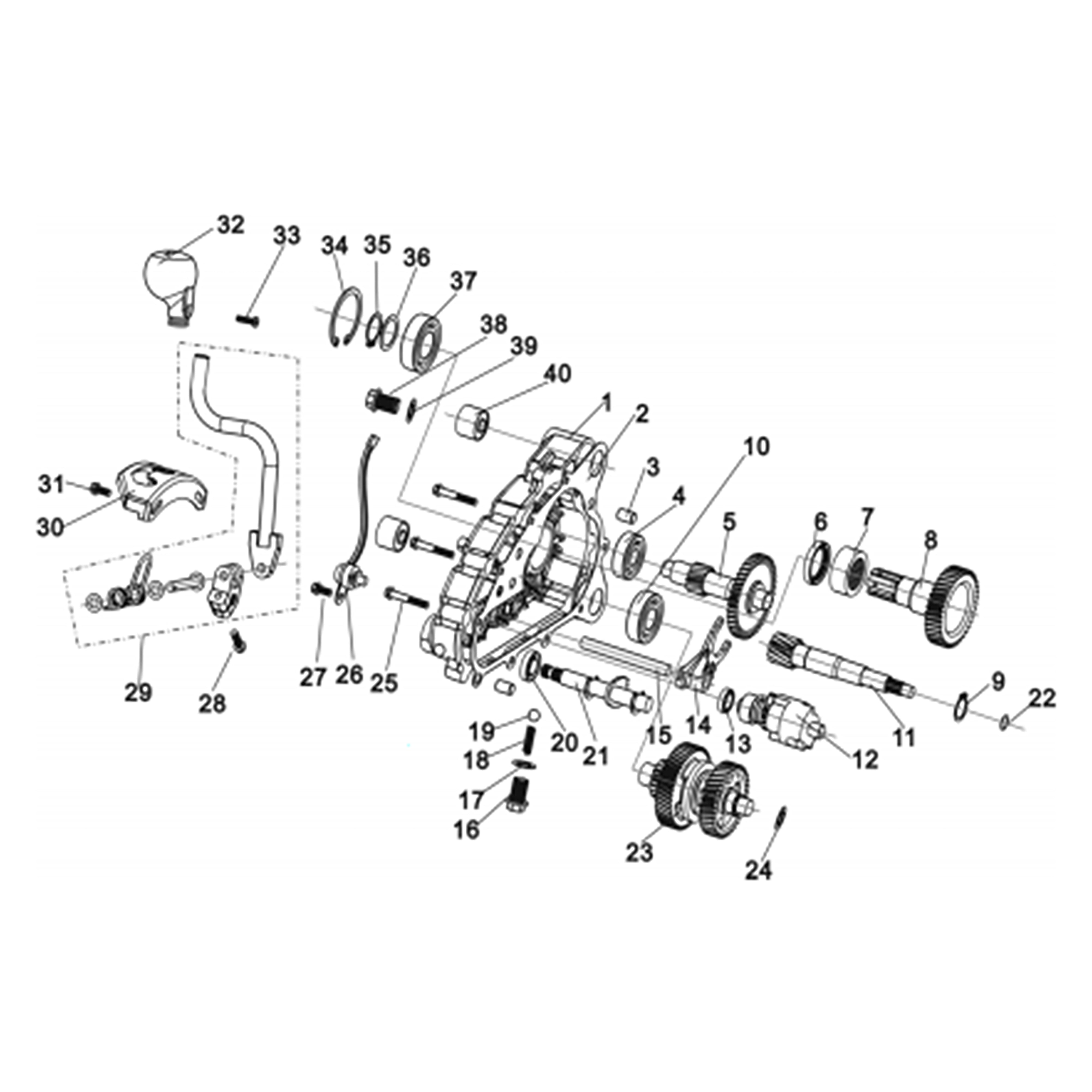 NEW GKA 200 GEARCASE ASSY