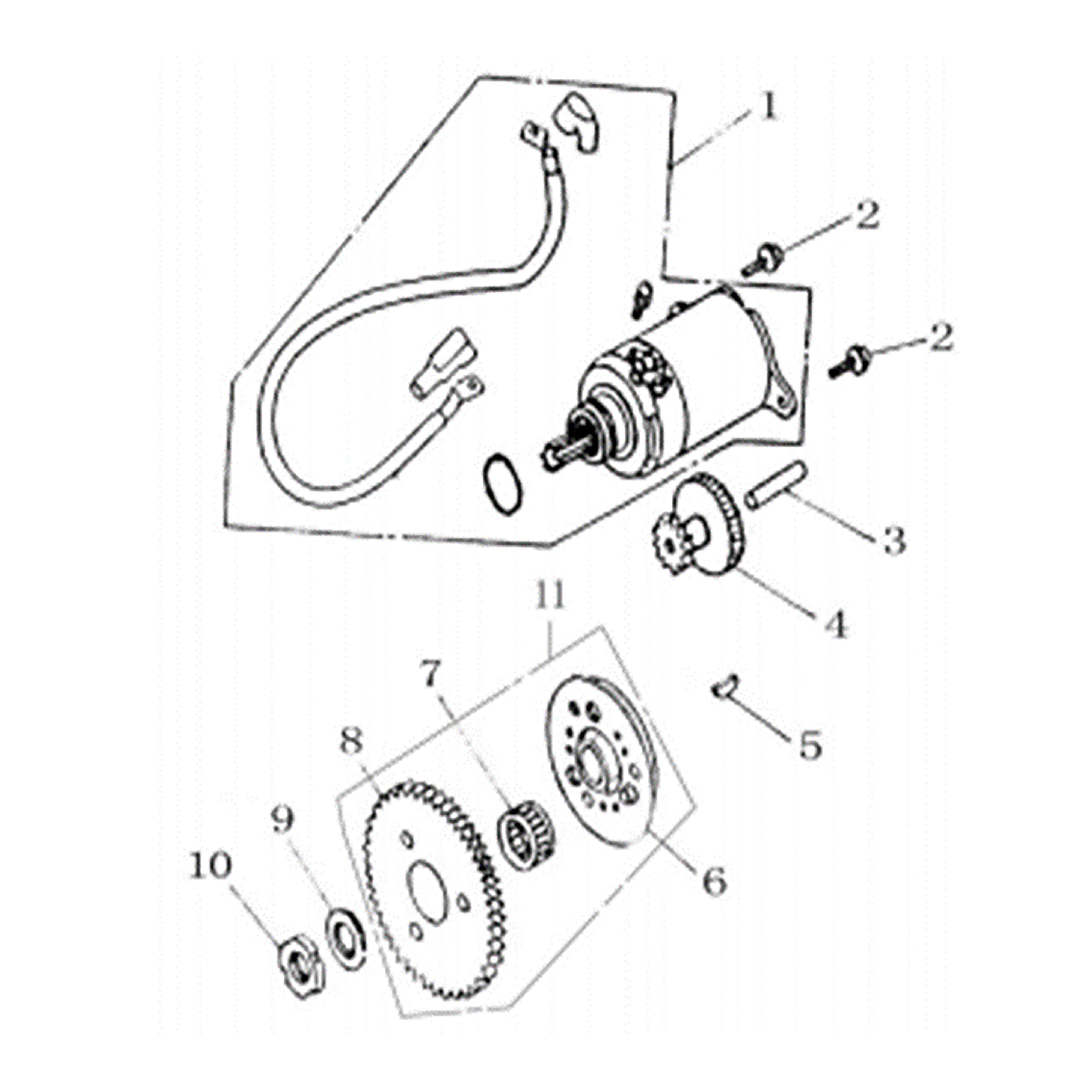 NEW GKA 200 STARTING MOTOR ASSY