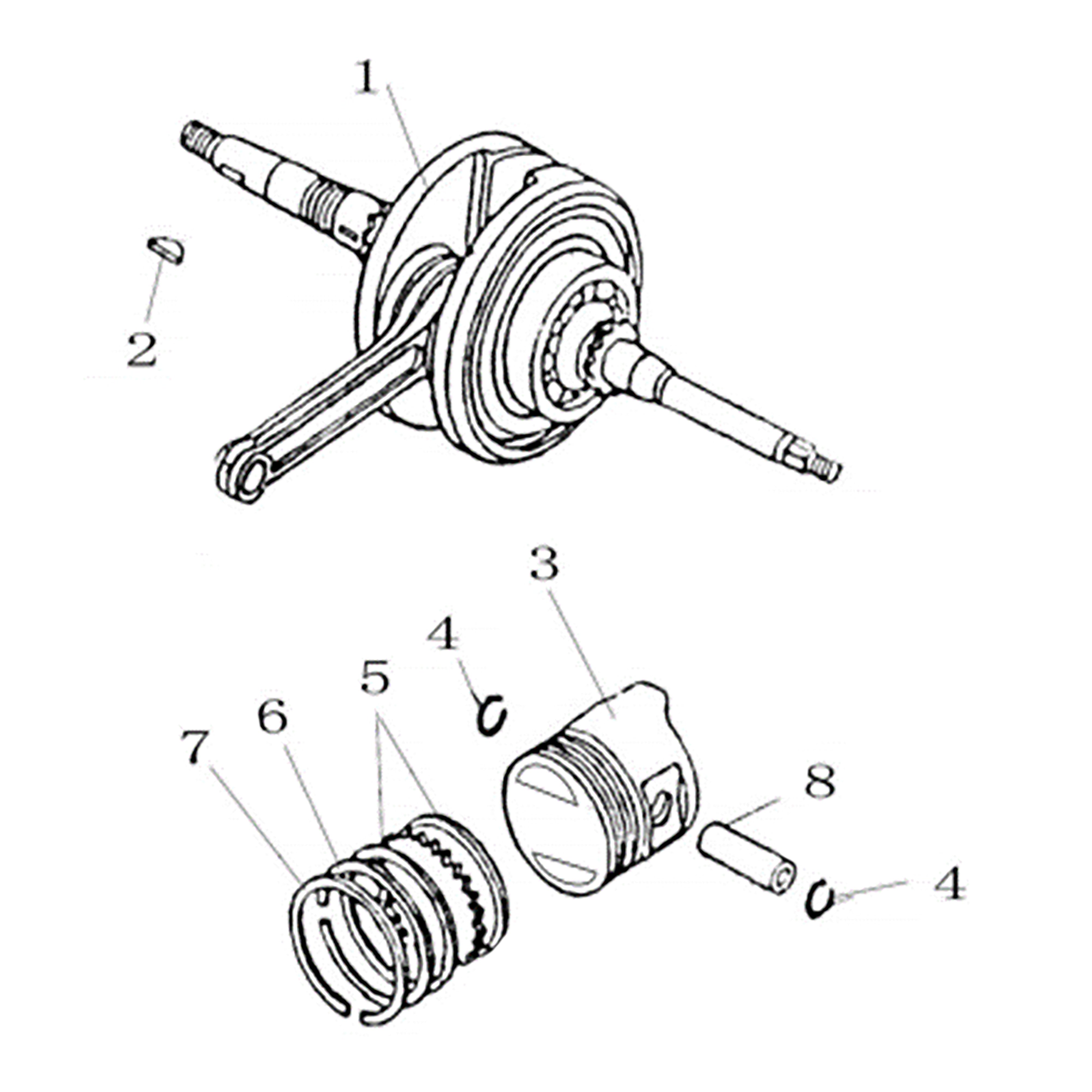 NEW GKD 200 CONNECTING ROD OF CRANK-SHAFT ASSY