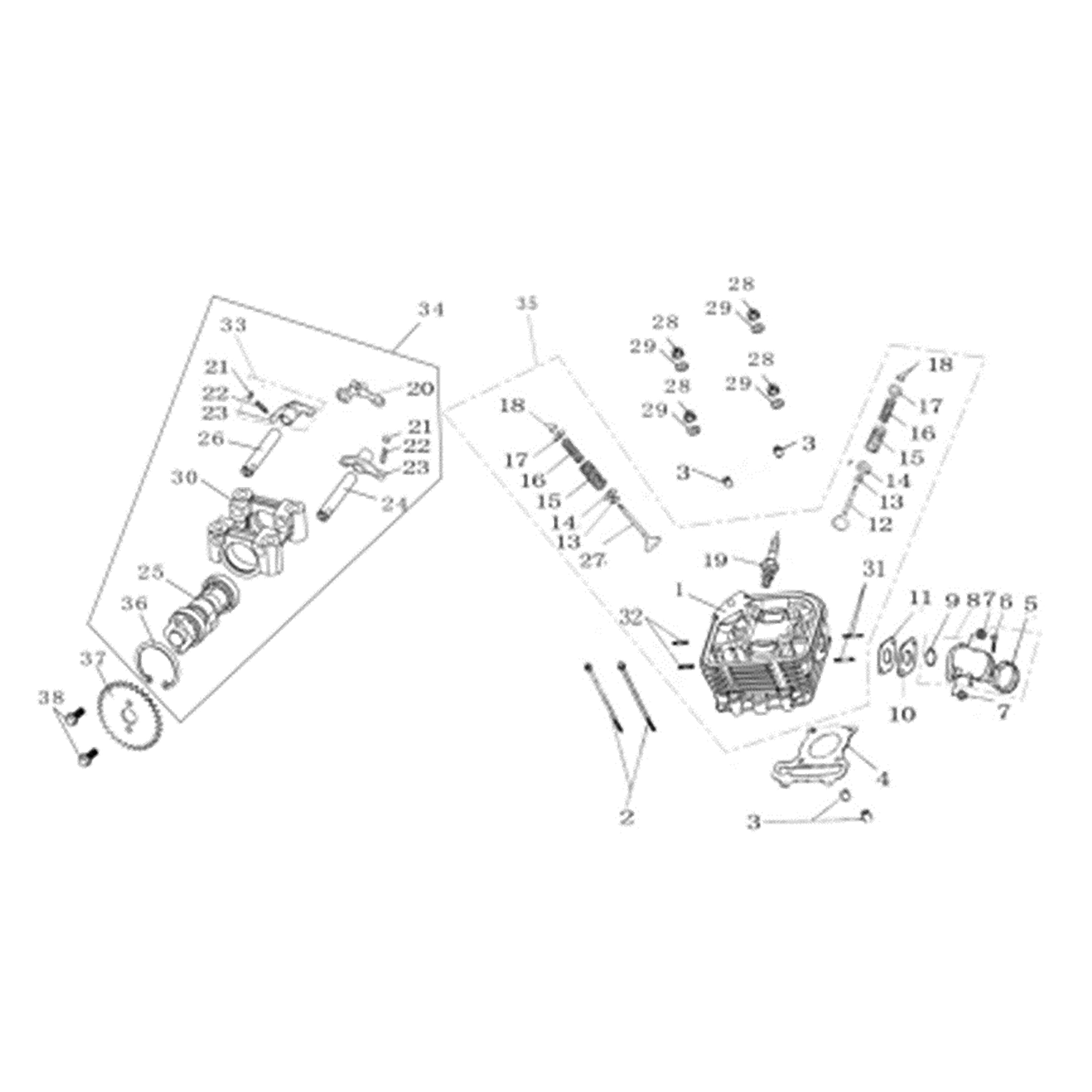 NEW GKD 200 CYLINDER HEAD ASSY