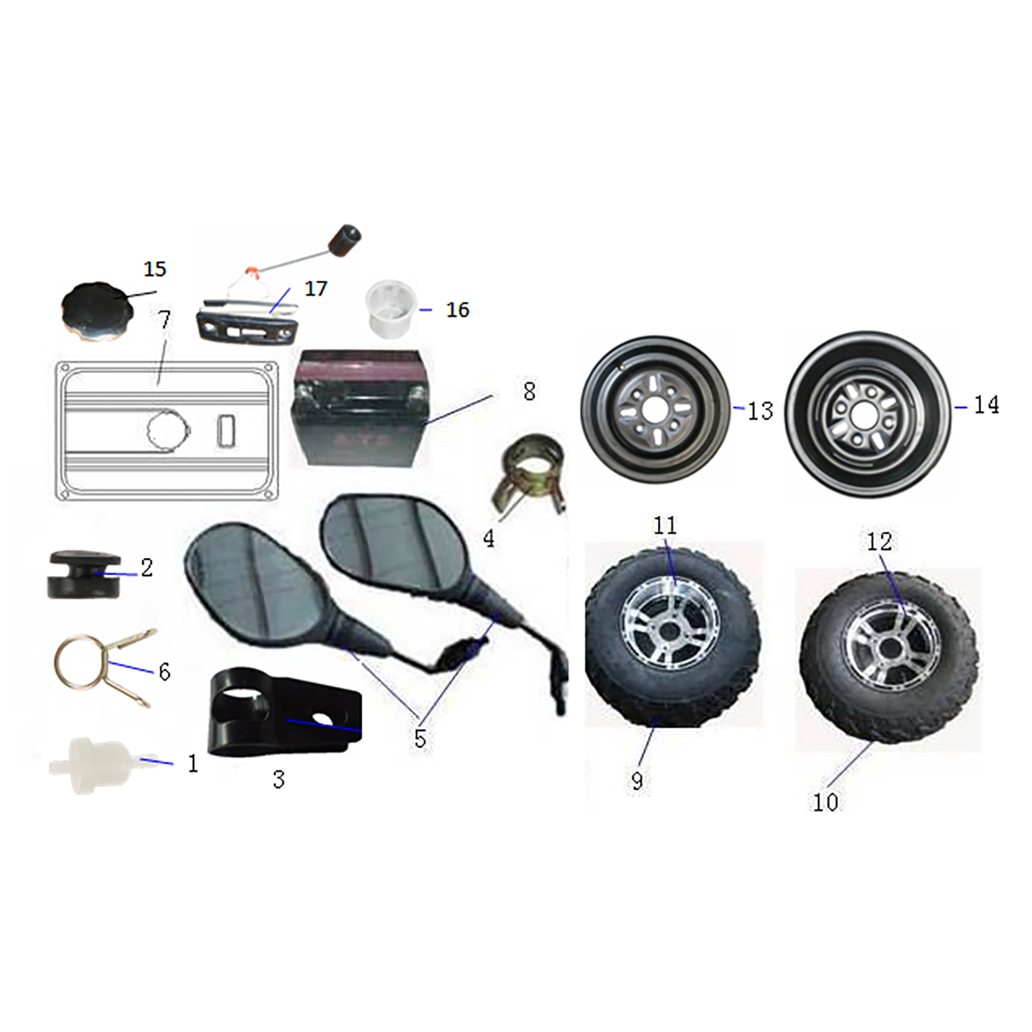 NEW GKD 200 FUEL TANK, TIRE