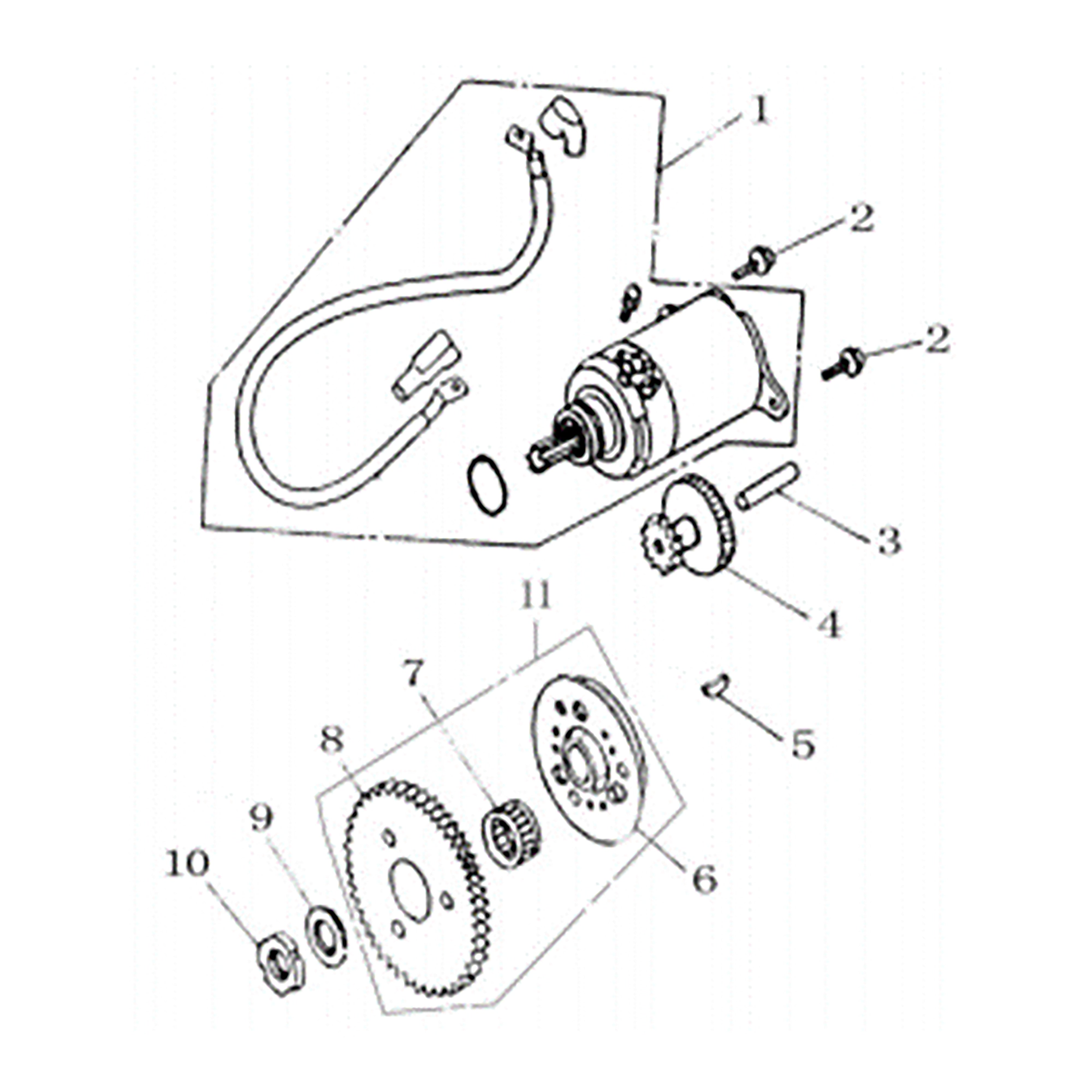 NEW GKD 200 STARTING MOTOR ASSY