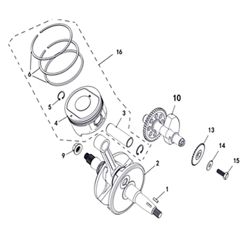 SENTINEL 570 CRANKSHAFT COMP