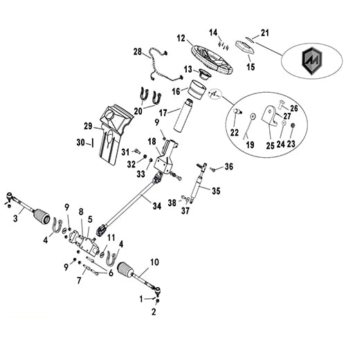 SENTINEL 570 STEERING ASSY