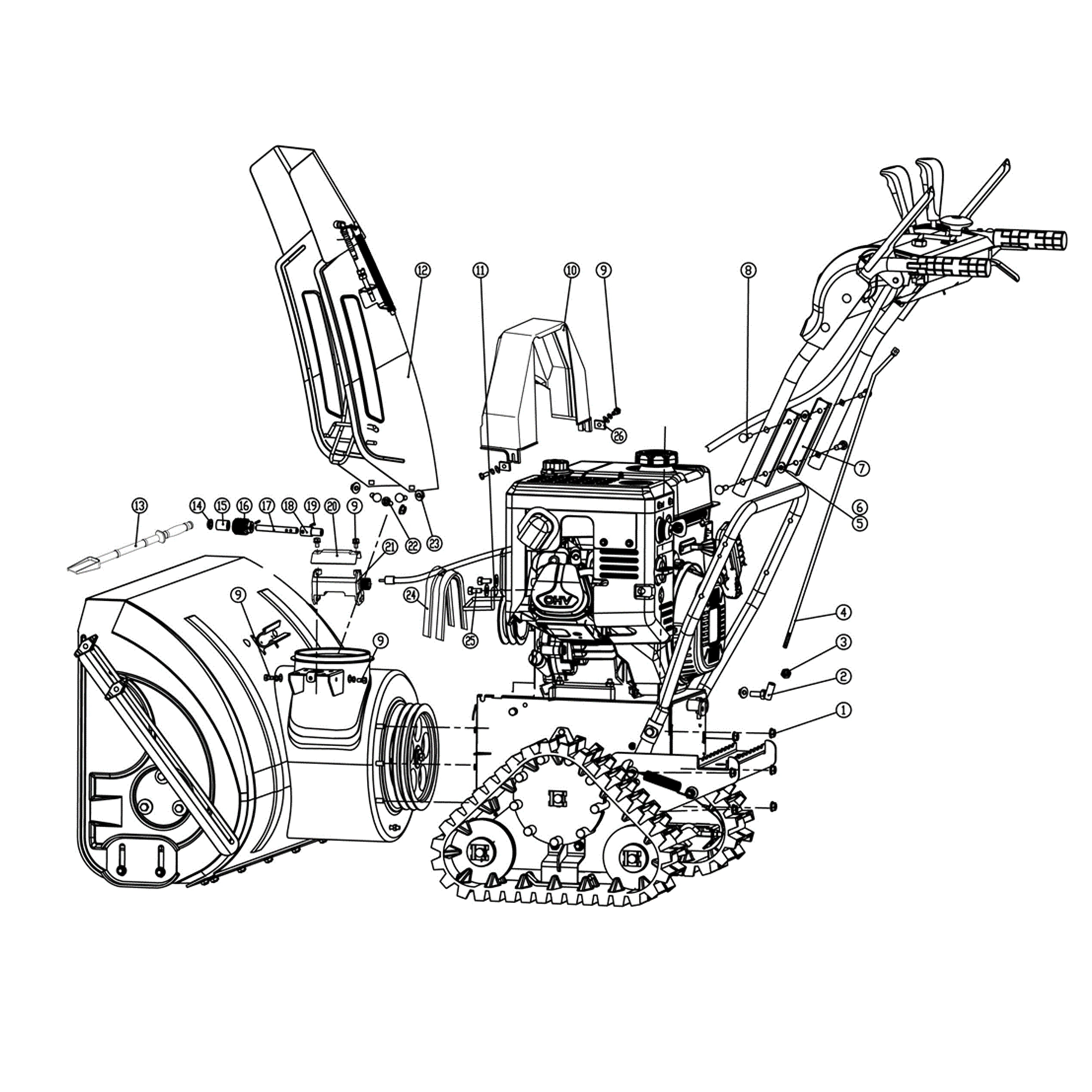 SNOW BLOWER 34IN KC1130MT-1334MT