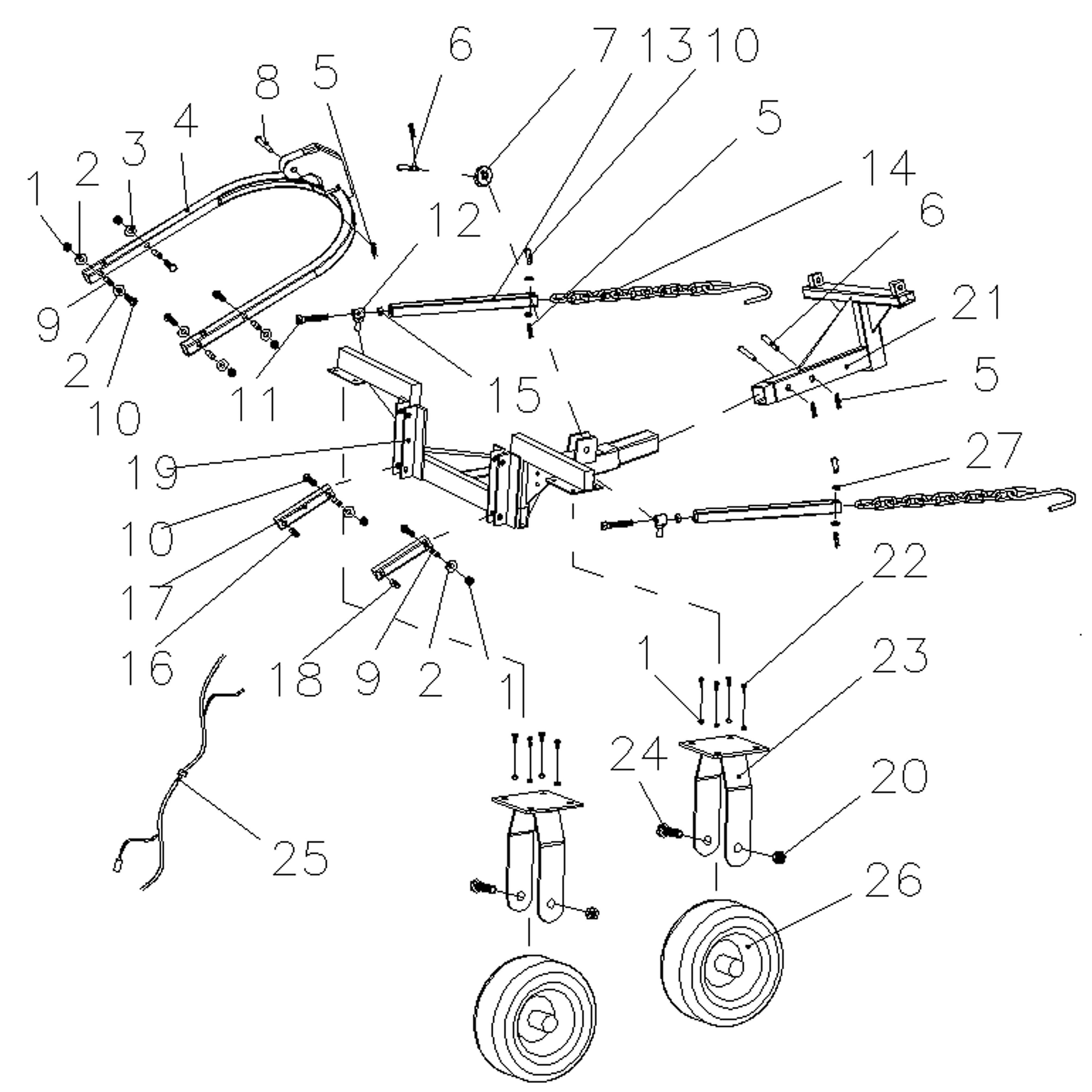 SNOW BLOWER 60IN MAIN FRAME