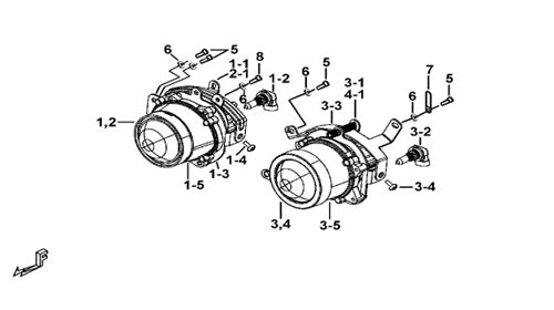 T-BOSS 1000 HEAD LAMP ASSY.