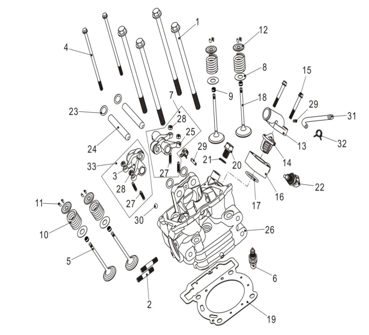 T-BOSS 760 CYLINDER  HEAD