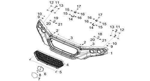 T-BOSS 1000 FRONT BUMPER COMP.