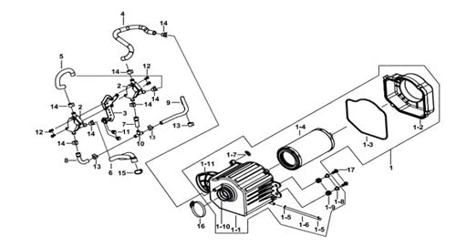 T-BOSS 1000 AIR CLEANER ASSY.