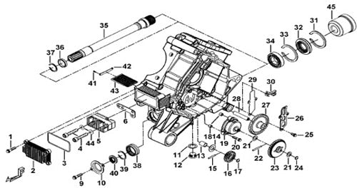 T-BOSS 1000 CRANKCASE LH.