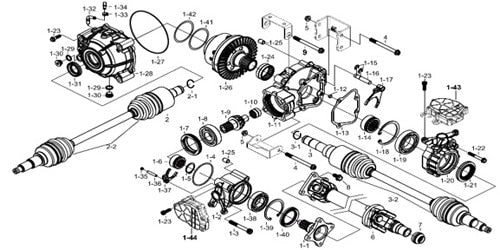 T-BOSS 1000 FRONT DIFFERENTIAL ASSY.