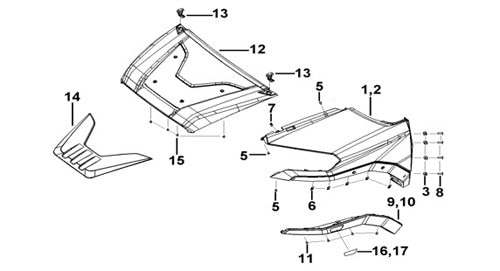 T-BOSS 1000 FRONT HOOD