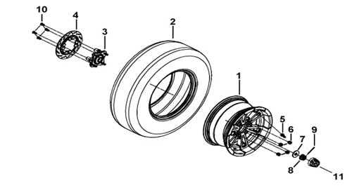 T-BOSS 1000 FRONT WHEEL