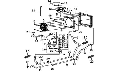 T-BOSS 1000 RADIATOR ASSY., COOLING FAN