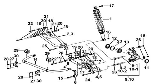 T-BOSS 1000 REAR A-ARM