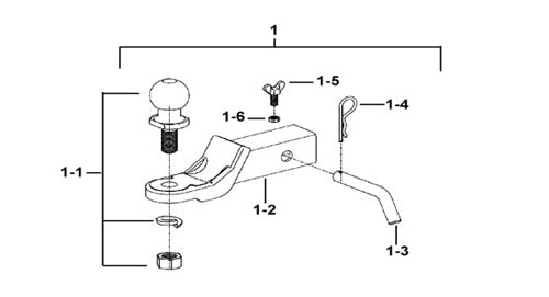 T-BOSS 1000 TRAILER HITCH ASSY. (OPTION)