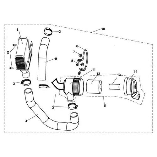 T-BOSS 1100D AIR INTAKE EXPLODED VIEW