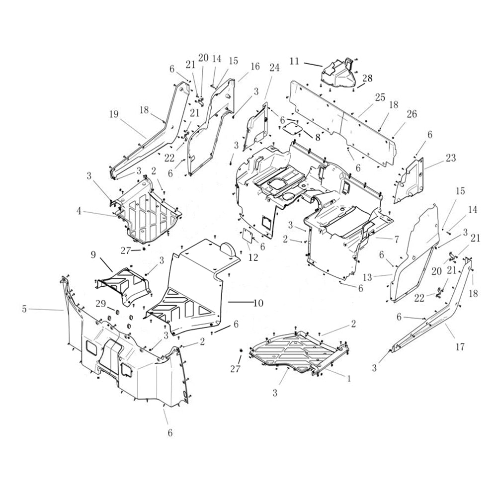 T-BOSS 1100D FLOOR FENDER