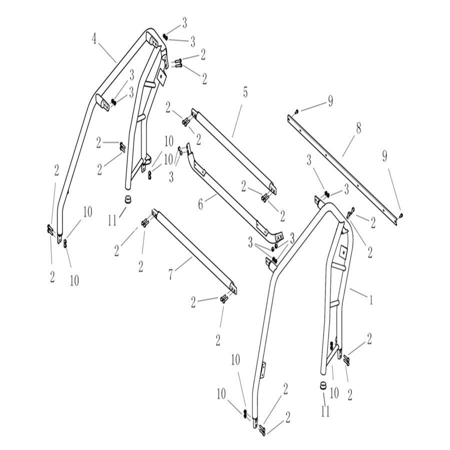 T-BOSS 1100D FRAME ROOF