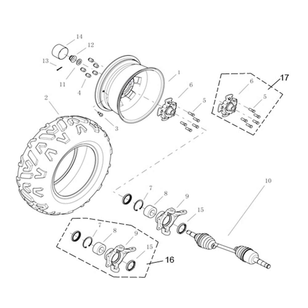 T-BOSS 1100D FRONT WHEEL RH SIDE