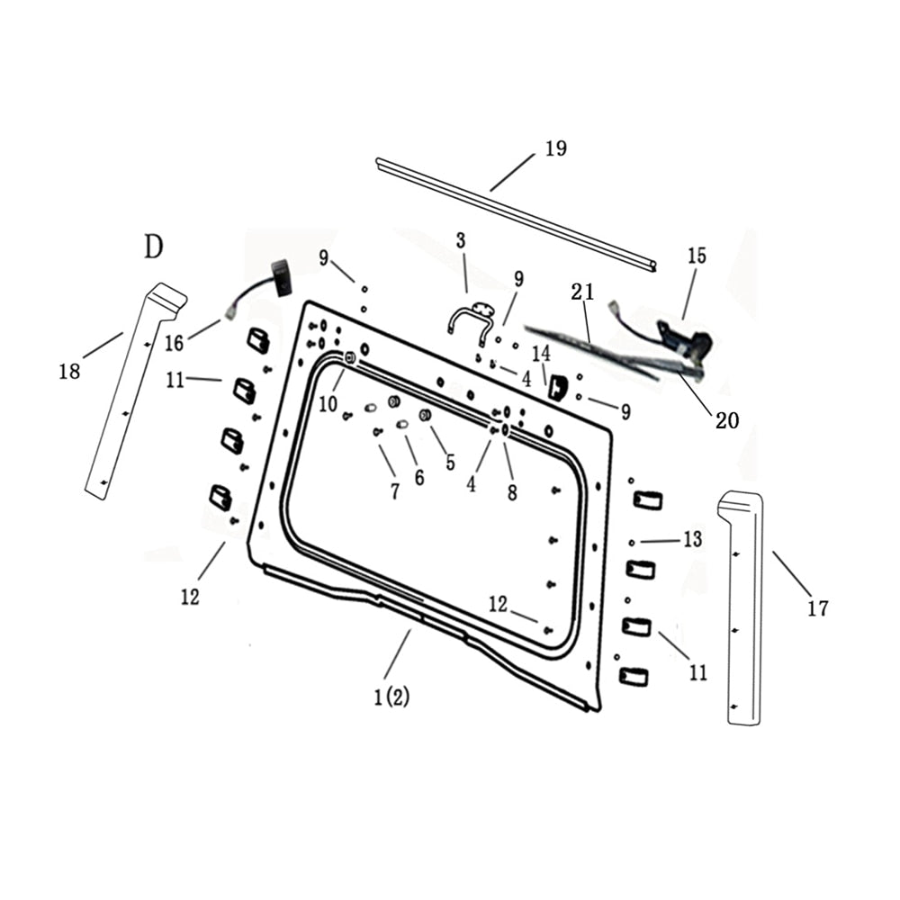 T-BOSS 1100D OPTIONS (C.WINDSHIELD ASSY, FRAMEWORK)