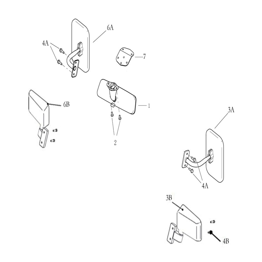 T-BOSS 1100D REAR VIEW MIRROR ASSY