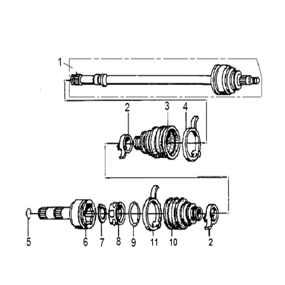T-BOSS 1100D SHAFT HALF B (TWO SPLIEN)