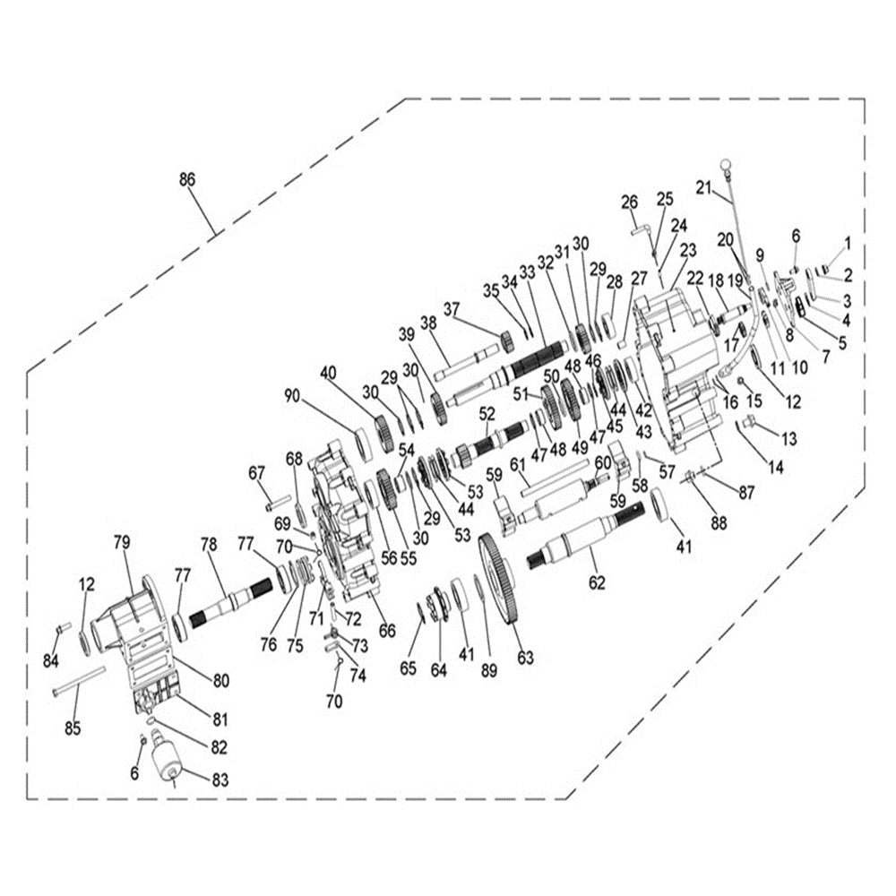 T-BOSS 1100D TRANSMISSION EXPLODED VIEW