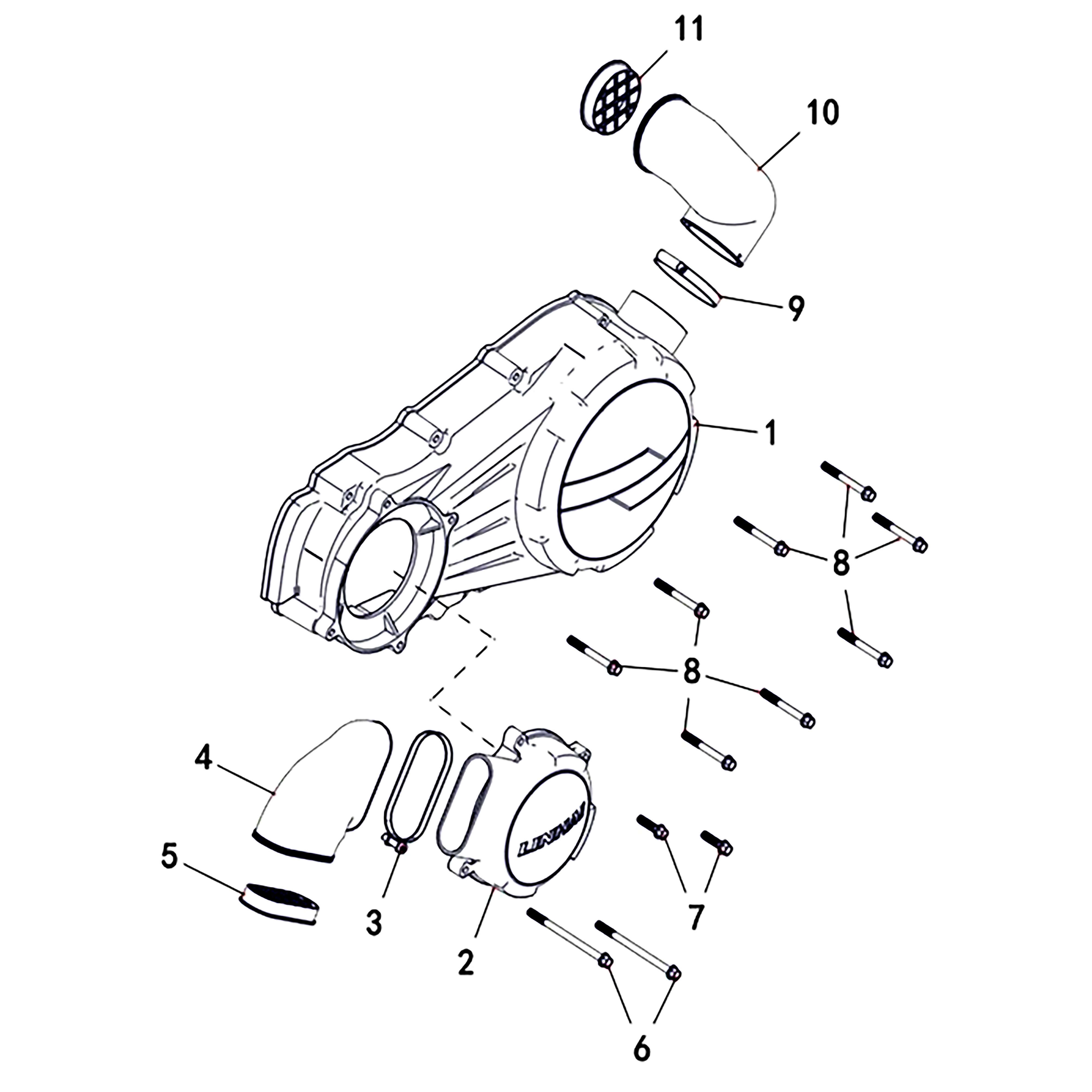 T-BOSS 410 2020 - Left Crankcase Cover