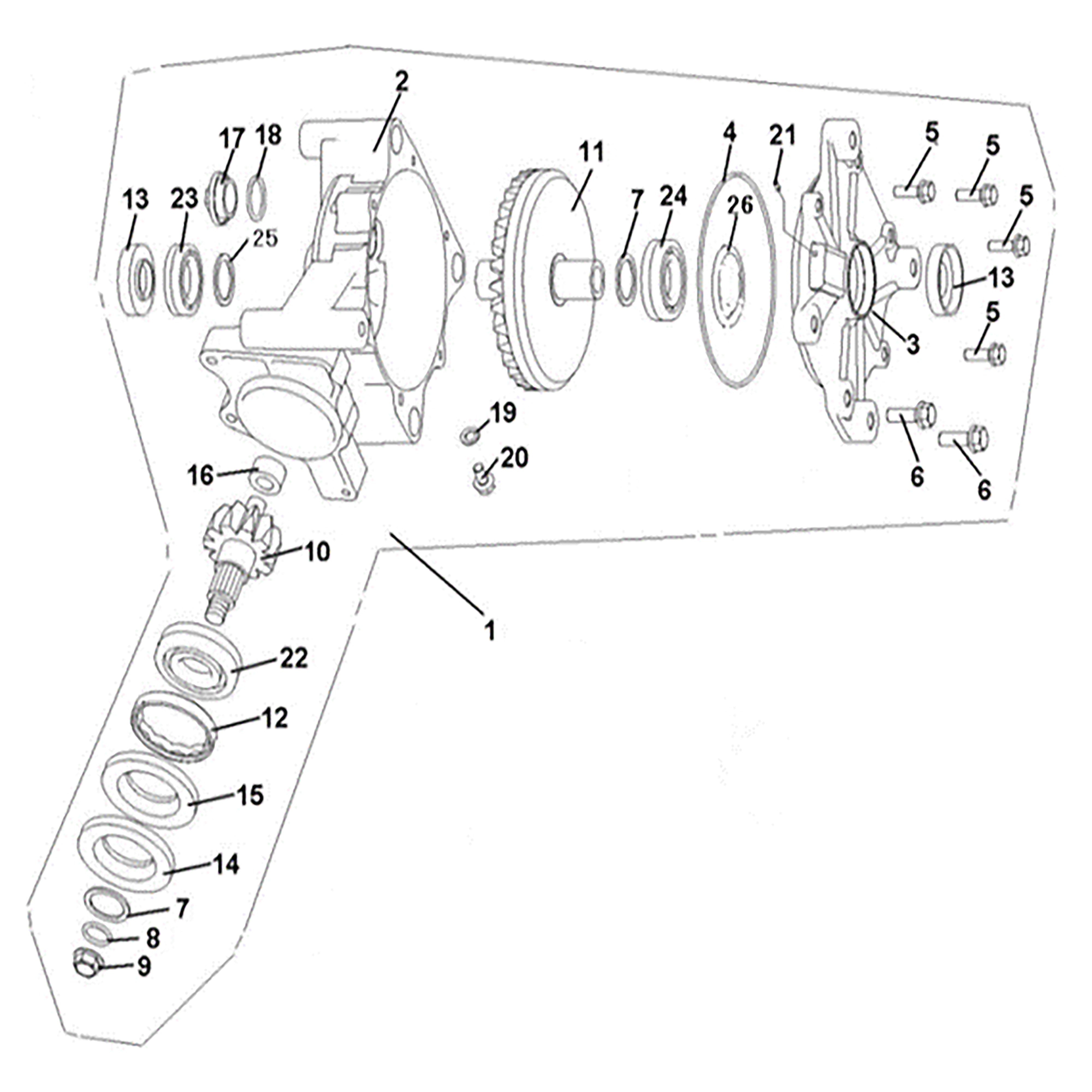 T-BOSS 410 2020 - REAR DIFF GEAR-BOX